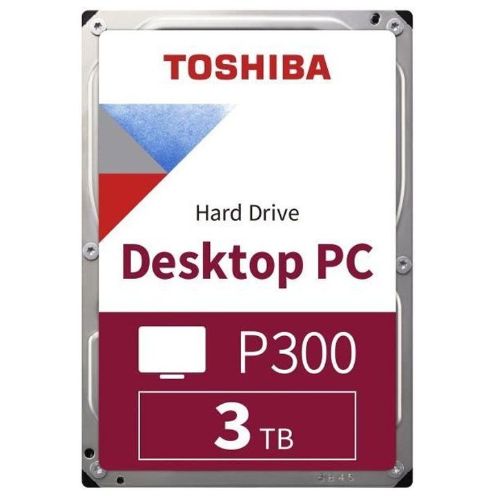 TOSHIBA - Disque dur Interne - P300 - 3To - 7200 tr/min - 3.5 Boite Re