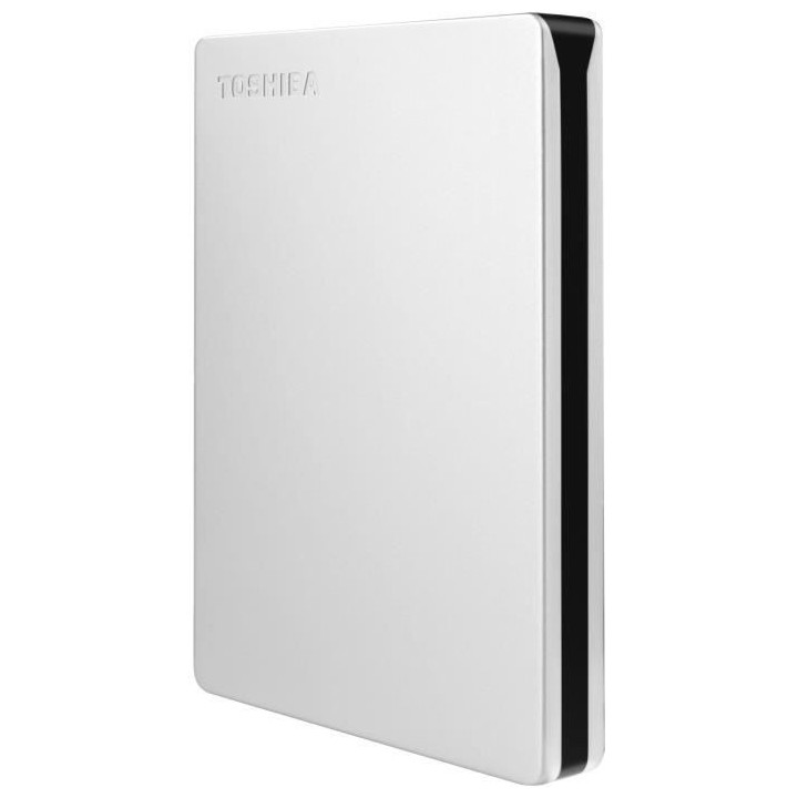Disque dur externe - TOSHIBA - Canvio Slim - 1 To - Argent