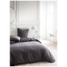 Parrure de lit TODAY Prestige - 240 x 260 cm - 2 personnes - 100% Satin de coton - Fusain