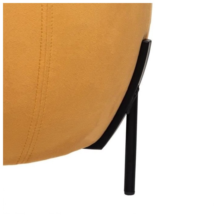 Pouf en velours Calabaza - Ocre