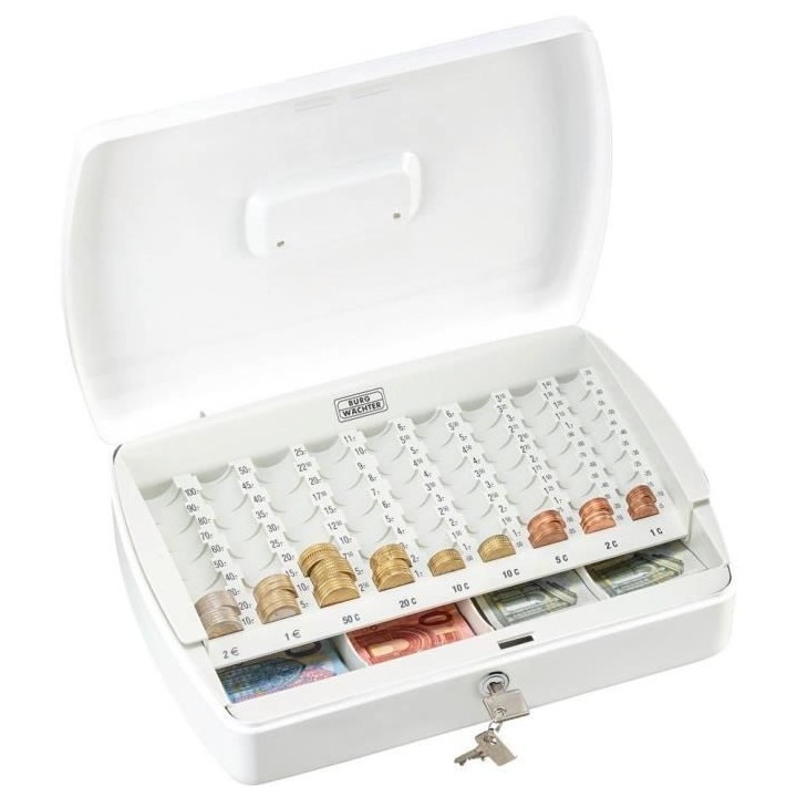 Caissettes a monnayeur BURG-WÄCHTER ZK 2307 EURO blanc