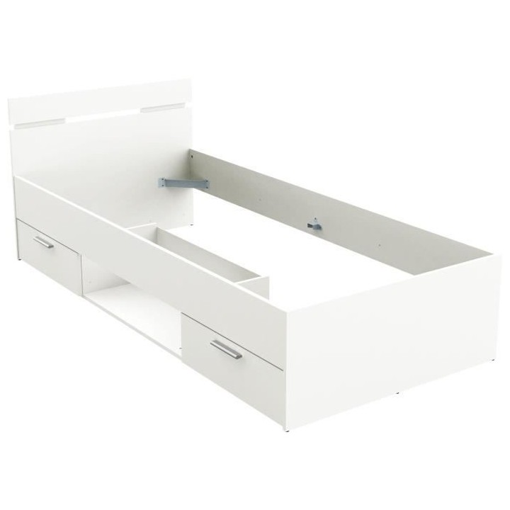 Chambre complete enfant LILA : Lit + Dressing - Décor blanc - DEMEYER