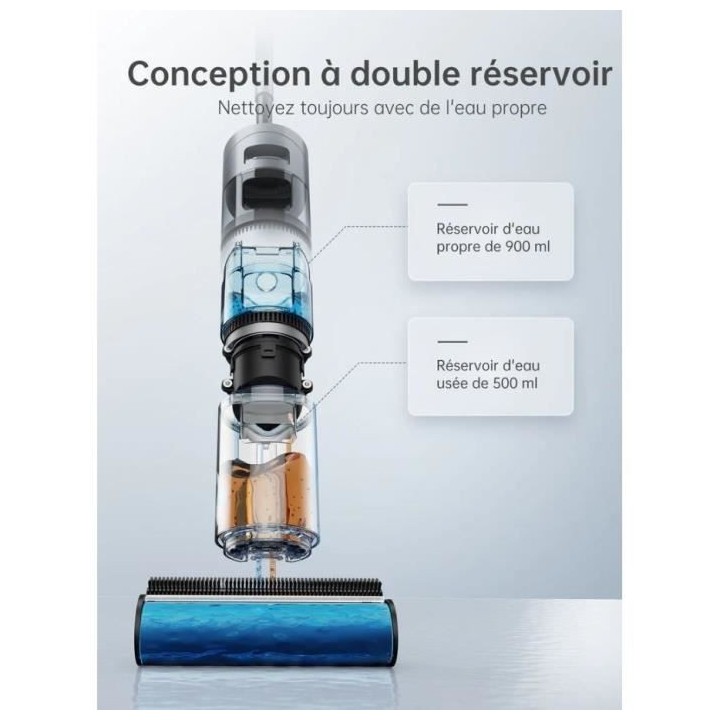 DREAME H11 Max - Aspirateur Balai sans Fil Eau et Poussiere - Autonomi