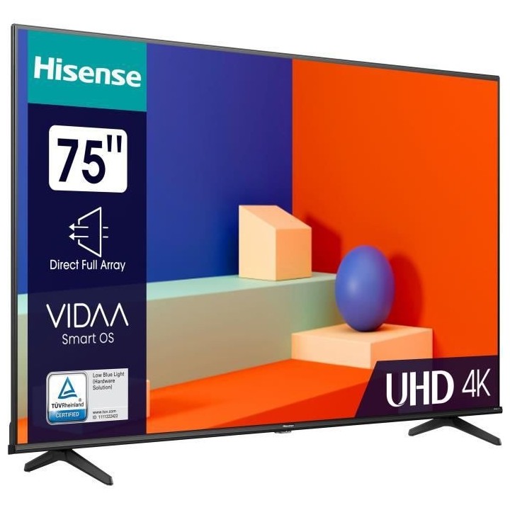 TV LED HISENSE - 75A6K - 75'' (191CM) - UHD 4K - DTS VIRTUAL:X TM - DO
