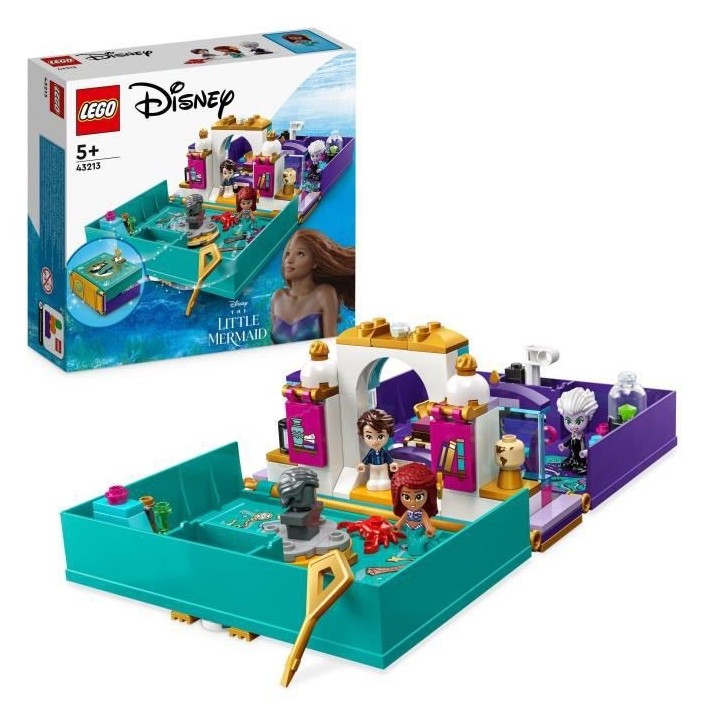 LEGO Disney Princess 43213 Le Livre d'Histoire : La Petite Sirene, Jou