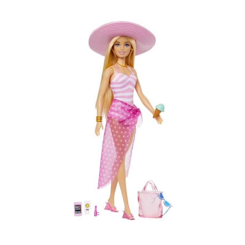 BARBIE - BARBIE BEACH DAY BARBIE (CP4) - 21A - poupée - 3 ans et +