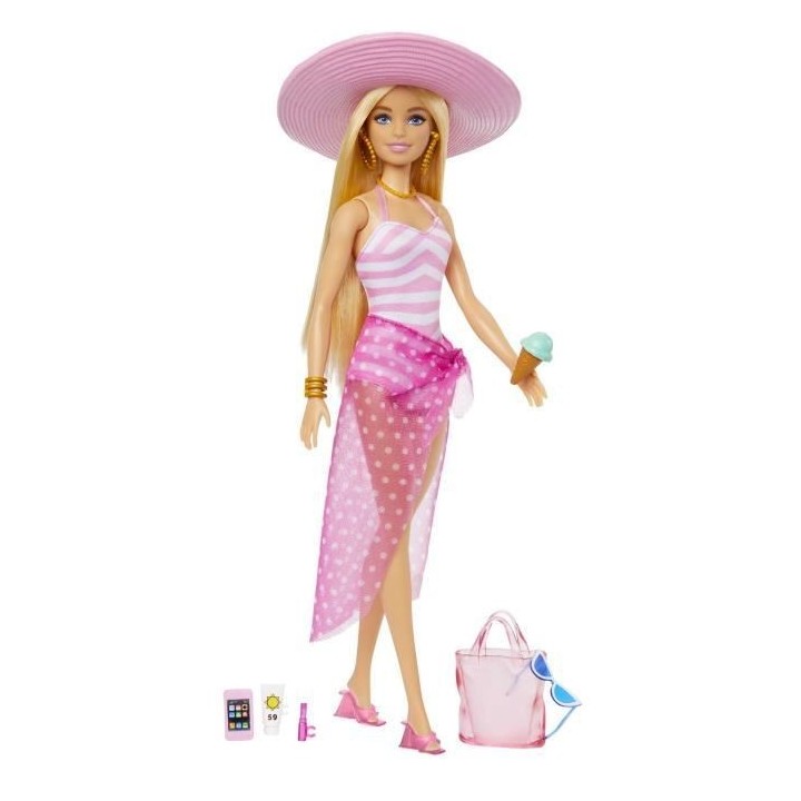 BARBIE - BARBIE BEACH DAY BARBIE (CP4) - 21A - poupée - 3 ans et +