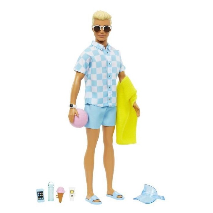 BARBIE - BARBIE BEACH DAY KEN (CP4) - 21A - poupée - 3 ans et +