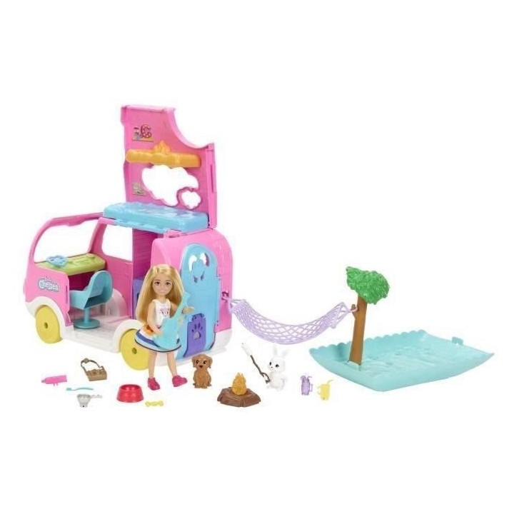 Barbie - Coffret Barbie Camping-Car de Chelsea - Poupée Mannequin - 3
