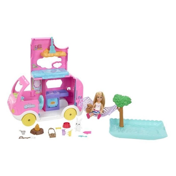 Barbie - Coffret Barbie Camping-Car de Chelsea - Poupée Mannequin - 3