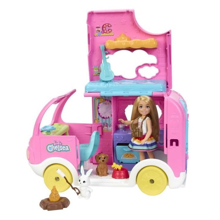 Barbie - Coffret Barbie Camping-Car de Chelsea - Poupée Mannequin - 3