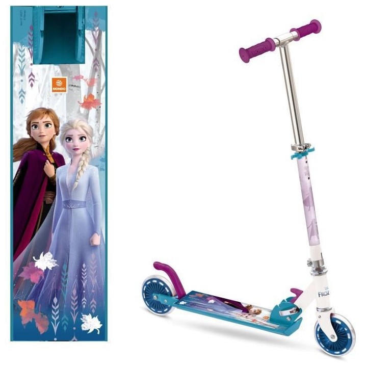 MONDO - Trottinette / Patinette 2 roues pliable - Disney - La Reine de