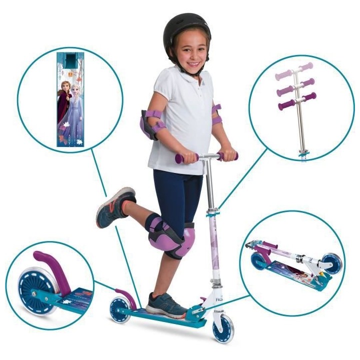 MONDO - Trottinette / Patinette 2 roues pliable - Disney - La Reine de