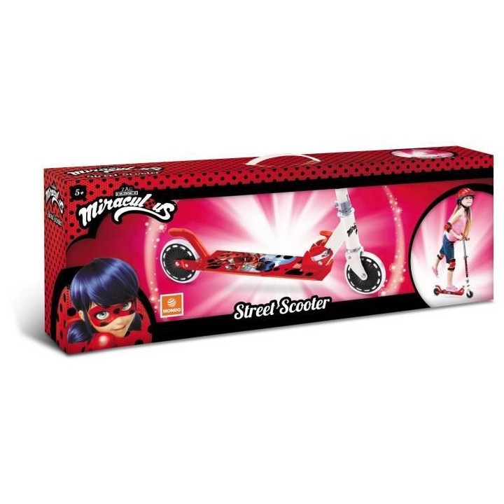 MONDO - Trottinette / Patinette 2 roues pliable - Miraculous