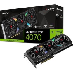 PNY - Carte Graphique - GeForce RTX™ 4070 XLR8 Gaming VERTO EPIC-X RGB™ Overclocked - 12G - Triple Fan DLSS 3