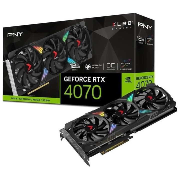 PNY - Carte Graphique - GeForce RTX™ 4070 XLR8 Gaming VERTO EPIC-X R