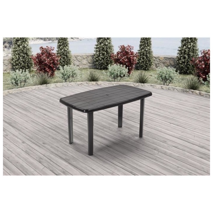 Table de jardin rectangulaire Sorrento - 6 personnes - 140 x 80 x 72 c