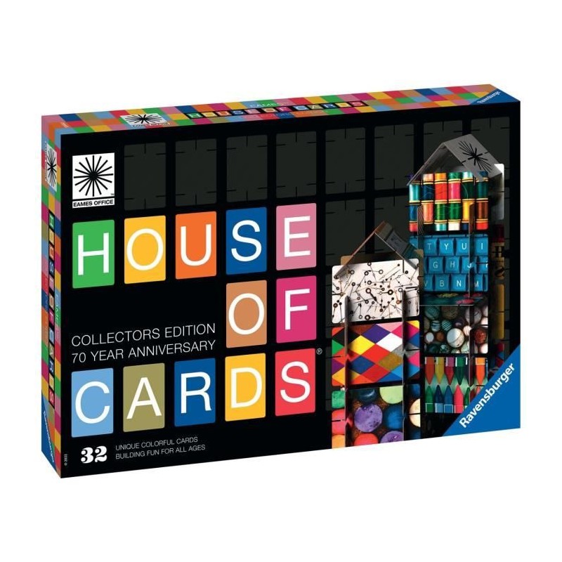 Château de cartes - House of Cards - EAMES édition - Loisir créatif - Activité détente et créative - Adulte - 18444 - Rave