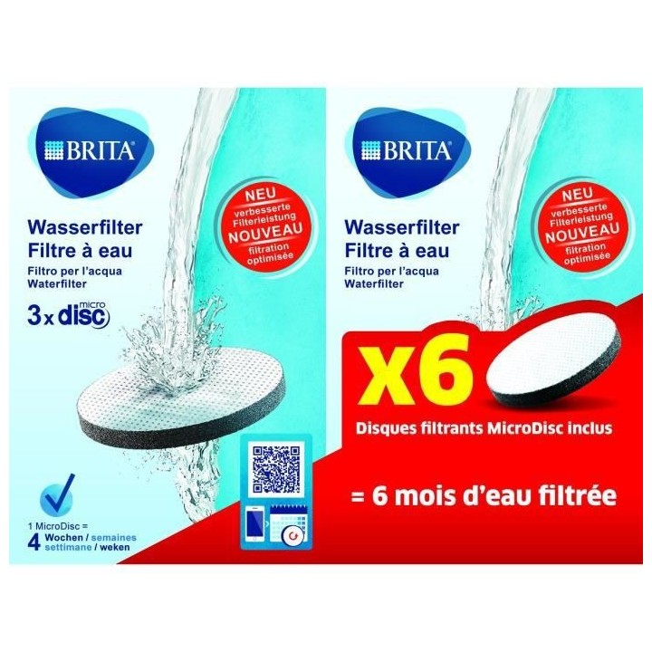 BRITA Pack 6 Microdiscs filtrants