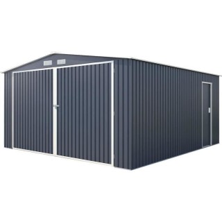 Garage en métal 16 m² - Avec kit d'ancrage inclus 3,80 m x 4,20 m