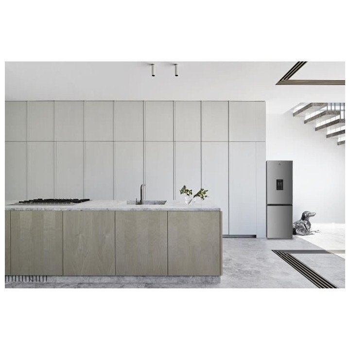 Réfrigérateur congélateur bas 251L Total No Frost Inox