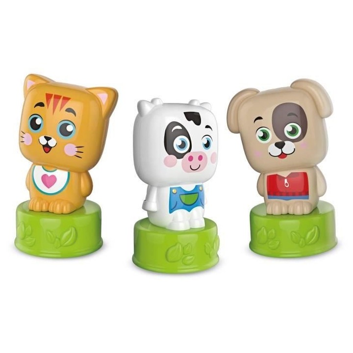 Clementoni - Cubes & Animaux Soft Clemmy - 6 cubes + 3 personnages + L