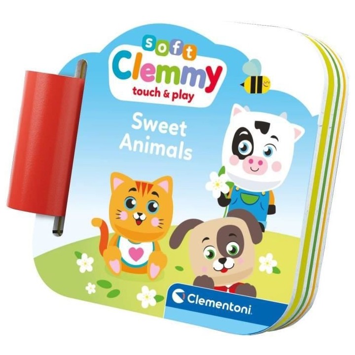Clementoni - Cubes & Animaux Soft Clemmy - 6 cubes + 3 personnages + L