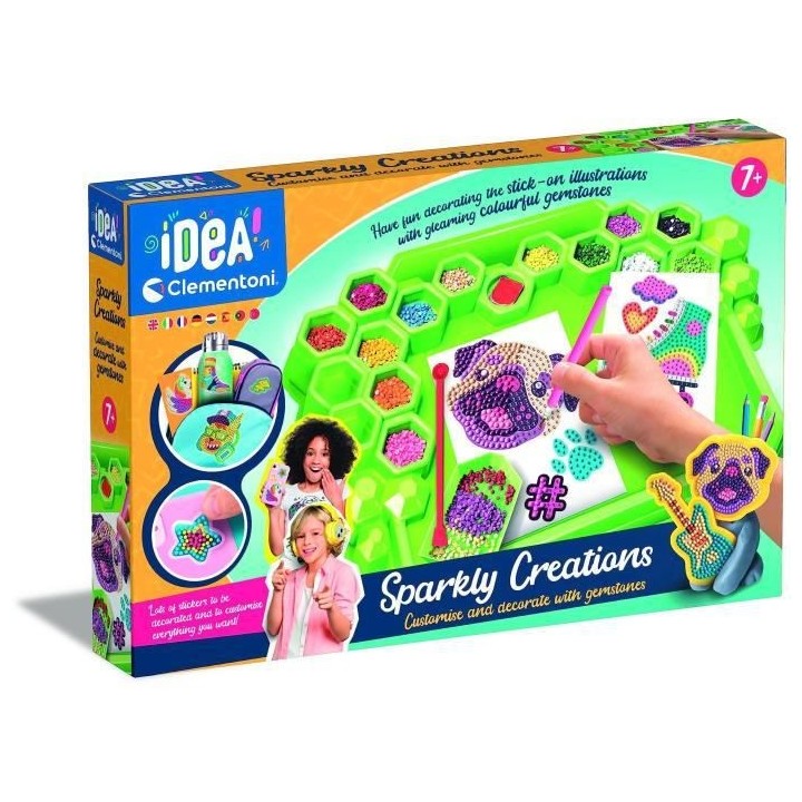 Clementoni - Créations autocollant 3D étincelant - Sparkly creations