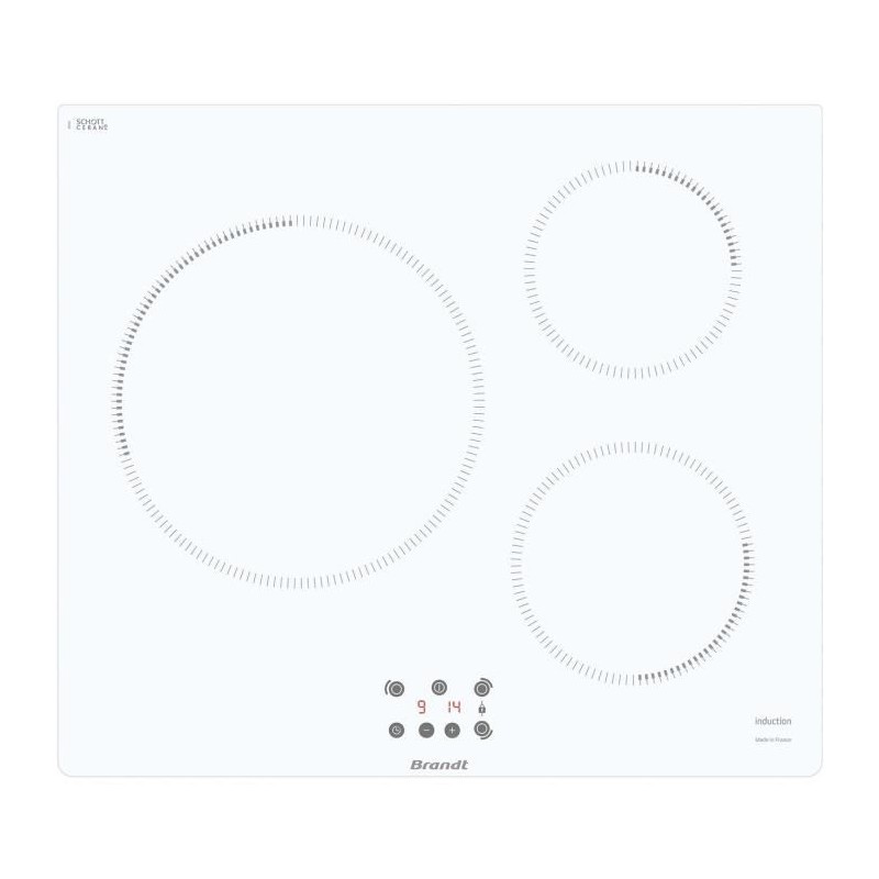 Plaque induction BRANDT -TI364W - 3 feux - 14cm