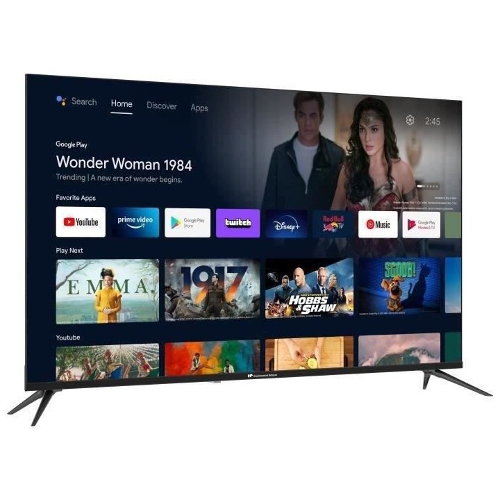 CONTINENTAL EDISON CEQLED50SA22B6 - TV QLED UHD 4K 50“ (126 cm) - Sm