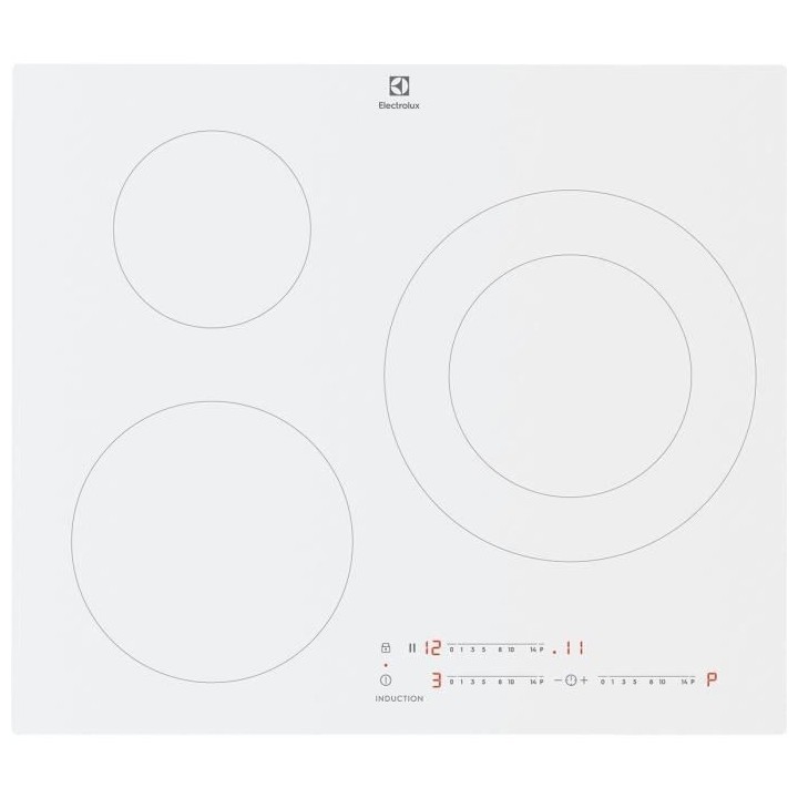 Table de cuisson induction ELECTROLUX - 3 foyers - L59xP52 cm - 7350 W