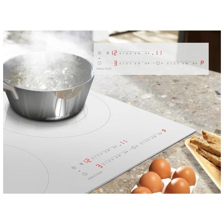 Table de cuisson induction ELECTROLUX - 3 foyers - L59xP52 cm - 7350 W