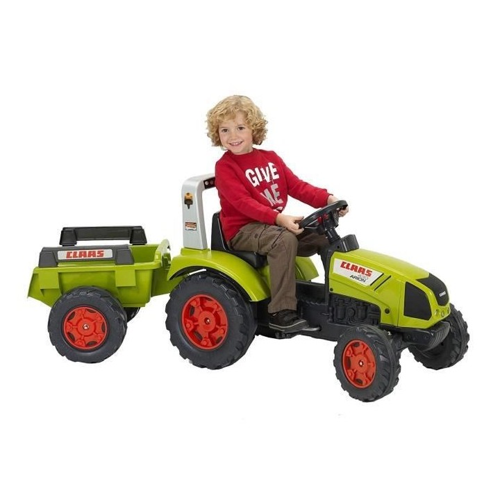 FALK Tracteur a pédales CLAAS Arion 430 avec remorque - 1040AB