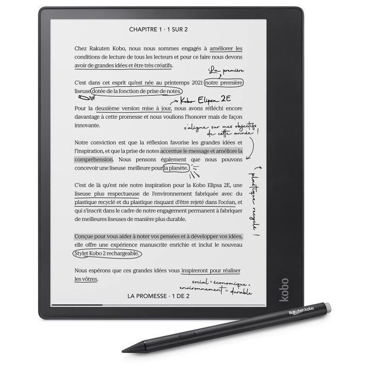 Liseuse eBook - KOBO - Elipsa 2E - Noir