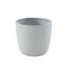 Pot rond en fibre de verre - 50 x 42 cm - Gris clair