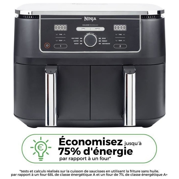 NINJA - Foodi Max - AF400EU - Friteuse sans huile DualZone?- 2470W - 7