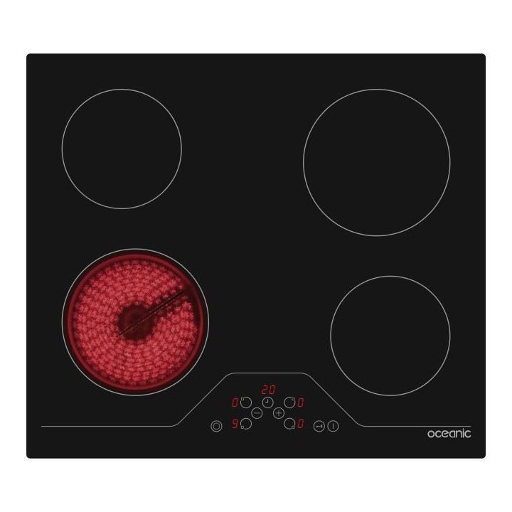Table 4 foyers OCEANIC - Vitrocéramique - Noir