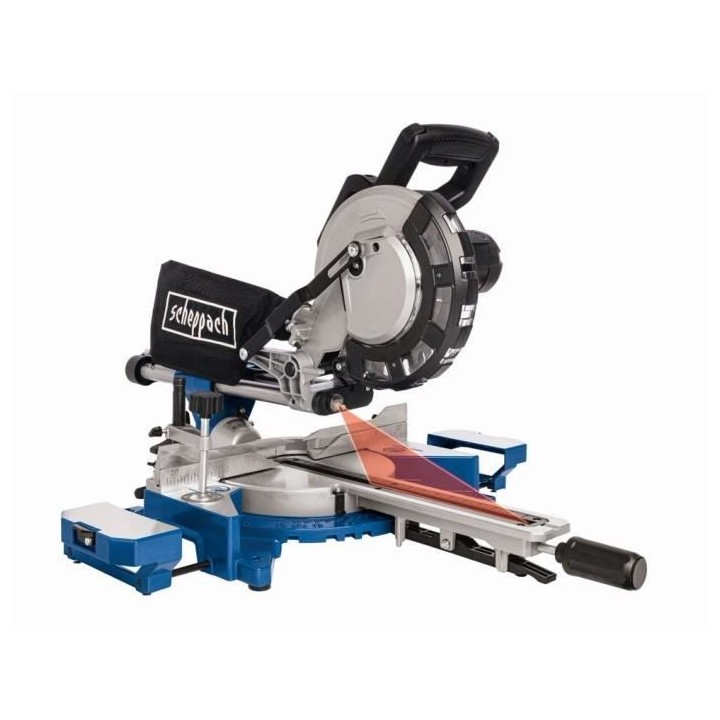 Scie a onglet radiale SCHEPPACH 216mm + 2e lames (48 dents et 60 dents