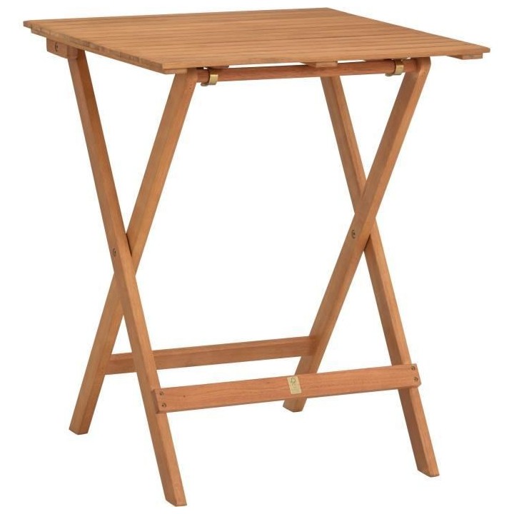 Ensemble en bois d'acacia FSC - Composé d'une table carrée et de 2 c