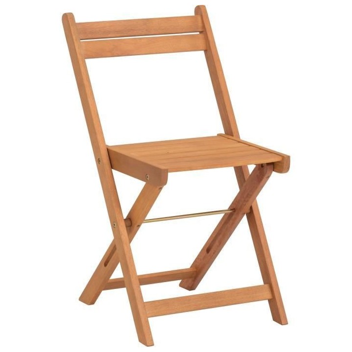 Ensemble en bois d'acacia FSC - Composé d'une table carrée et de 2 c