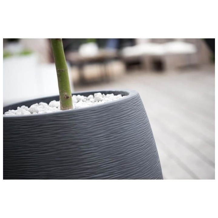 EDA Pot rond Graphit Ø50cm - Contenance 53L - Gris anthracite