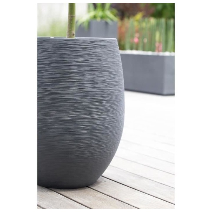 EDA Pot rond Graphit Ø50cm - Contenance 53L - Gris anthracite