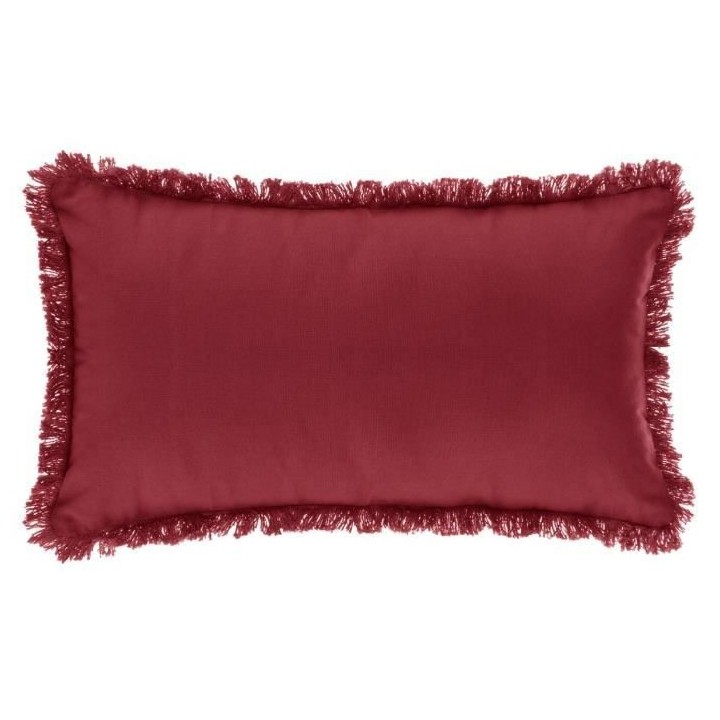 Coussin Frange - 30 x 50 cm - Rouge