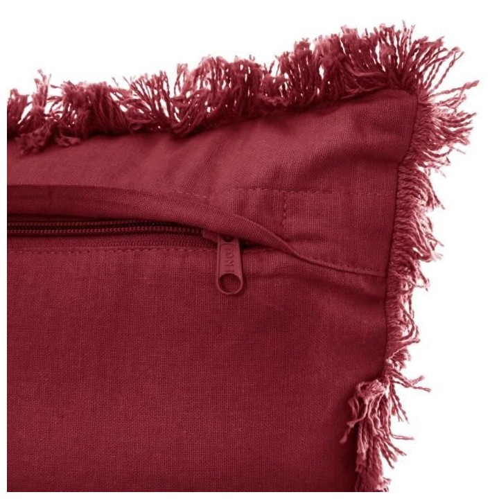 Coussin Frange - 30 x 50 cm - Rouge