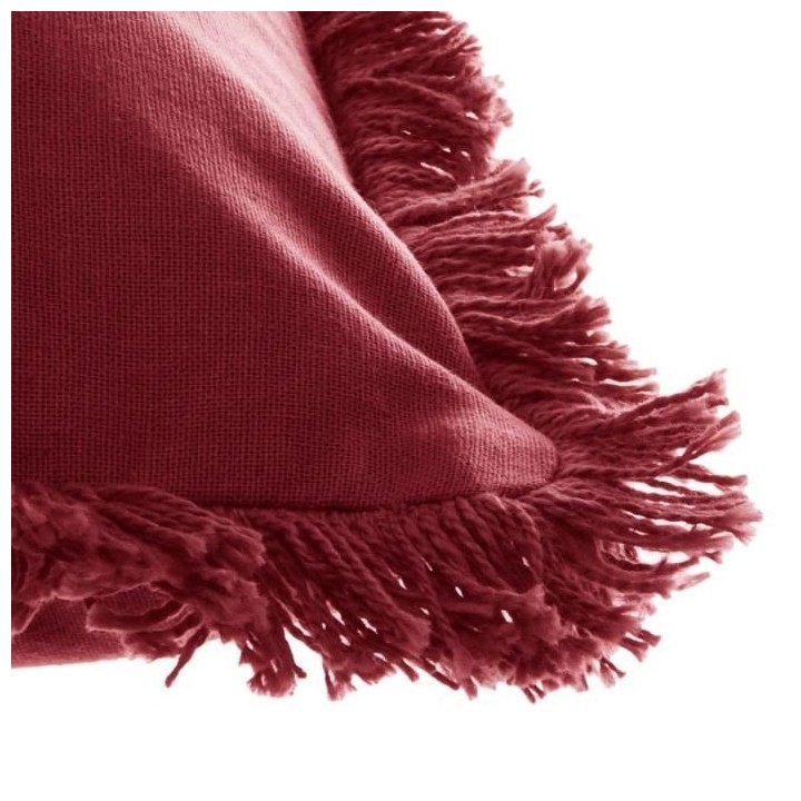 Coussin Frange - 30 x 50 cm - Rouge