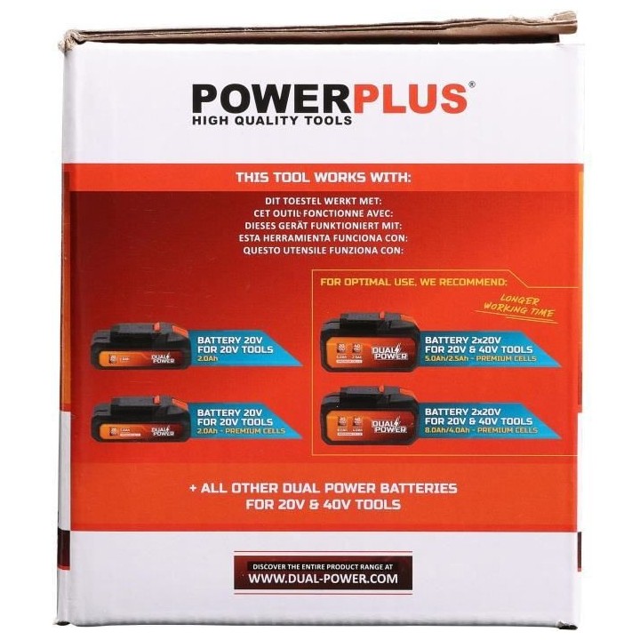 Meuleuse d'angle sans fil 20V Ø115mm + démarrage progressif - DUAL P