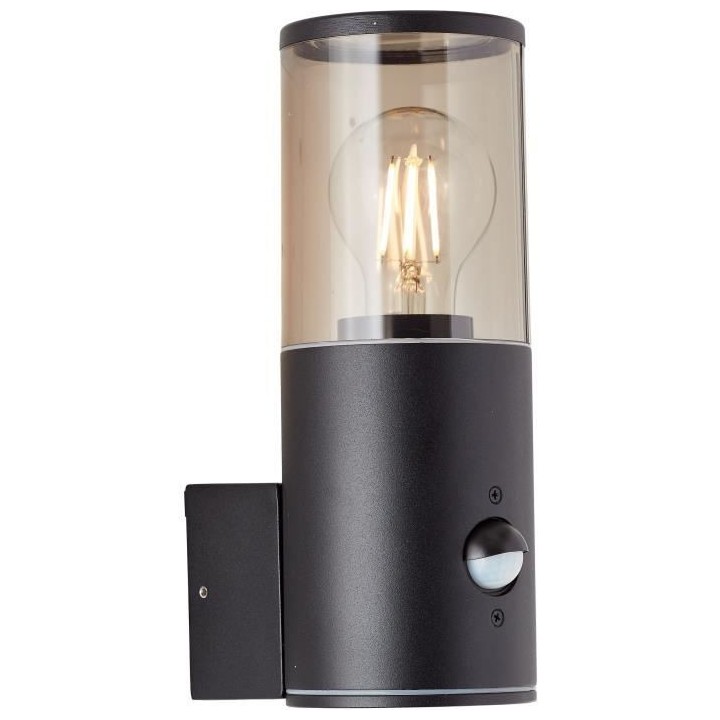 SERGIORO Applique extérieure avec detecteur, noir depoli, E27 20W , a