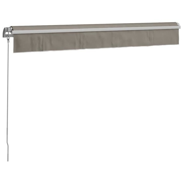 Store banne manuel sans coffre 2,40 x 2m en aluminium, structure blanc