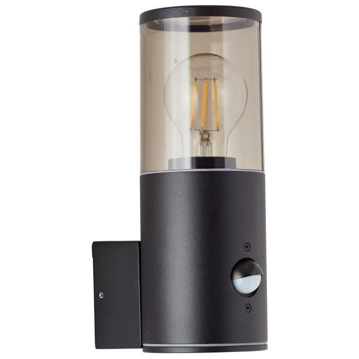 SERGIORO Applique extérieure avec detecteur, noir depoli, E27 20W , a