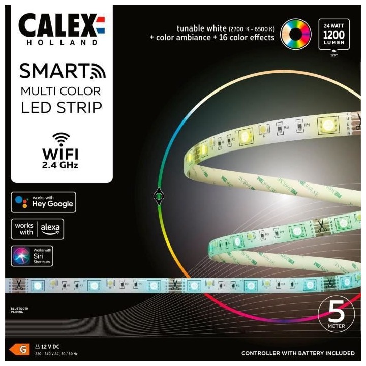 LED RUBAN 5M 24W RGBCCT + TELC